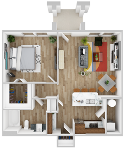 A3 - One Bedroom / One Bath*